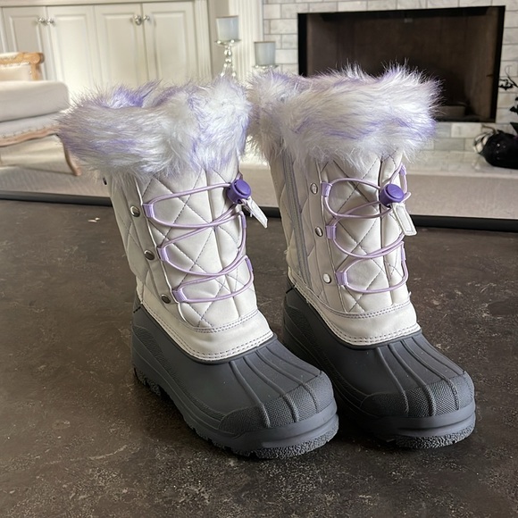 K KomForme Girls Snow Boots Warm Anti-Slip Waterproof Winter Boot - Picture 8 of 11